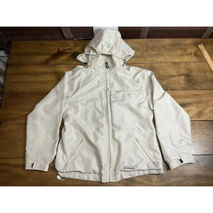 Men's Vintage TIMBERLAND Performance Waterproof Jacket Coat Beige Small/Medium